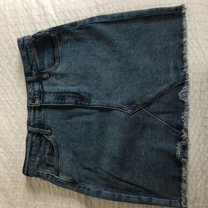 Denim mini-skirt